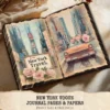 New York Vogue Junk Journal Pages & Papers – Chic New York Travel, Fashion, Modern Travel Printable, Scrapbook, Floral, Digital Download