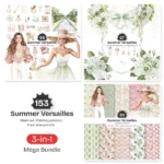 Summer Versailles Mega Bundle – French Garden PNG Illustrations, Palace Fountain Hedges Graphics, Elegant Floral, Digital Download