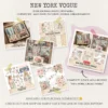 New York Vogue Mega Bundle – Chic New York Travel, Ephemera, Journal, Modern Travel PNG Clipart, Seamless Pattern, Digital Download
