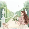 Summer Versailles Clipart Set – French Garden PNG Illustrations, Palace Fountain Hedges Graphics, Elegant Floral, Digital Download