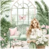 Butterfly Gardenia Clipart Set – Gardenia Flower PNG Illustrations, Whimsical, Dreamy Floral, Butterfly Garden Graphics, Digital Download