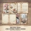 New York Vogue Junk Journal Pages & Papers – Chic New York Travel, Fashion, Modern Travel Printable, Scrapbook, Floral, Digital Download