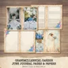 Grandmillennial Garden Junk Journal Pages & Papers – Hydrangeas Flower, Floral Garden Printable, Botanical Scrapbook, Digital Download