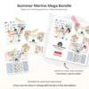 Summer Marina Clipart Set – Luxury Yacht PNG Illustrations, Coastal Fashion Graphics, Champagne, Docks, Nautical Lifestyle, Digital Download