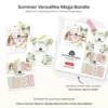 Summer Versailles Clipart Set – French Garden PNG Illustrations, Palace Fountain Hedges Graphics, Elegant Floral, Digital Download
