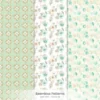 Coastal Glow Seamless Patterns, Summer Floral JPEG, Beach Lanterns Pattern, Seashell Clusters Repeating Pattern, Digital Scrapbook Paper