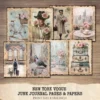 New York Vogue Junk Journal Pages & Papers – Chic New York Travel, Fashion, Modern Travel Printable, Scrapbook, Floral, Digital Download