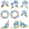 Grandmillennial Garden Floral Arrangements, Blue Floral PNG, Hydrangeas Bouquet, Springtime Art, Floral Decor, Ornaments, Digital Download