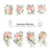 Summer Marina Floral Arrangements, Peony Floral PNG, Peony Bouquet, White Gardenias Art, Nautical Decor, Ornaments, Digital Download