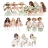 Summer Versailles Clipart Set – French Garden PNG Illustrations, Palace Fountain Hedges Graphics, Elegant Floral, Digital Download