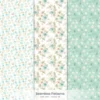 Coastal Glow Seamless Patterns, Summer Floral JPEG, Beach Lanterns Pattern, Seashell Clusters Repeating Pattern, Digital Scrapbook Paper