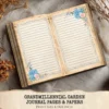 Grandmillennial Garden Junk Journal Pages & Papers – Hydrangeas Flower, Floral Garden Printable, Botanical Scrapbook, Digital Download