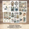 Cottage Fishing Ephemera & Folio Kit – Rustic Fishing, Angler Printables, Vintage, Boots Rods Ponds, Fishing Tags, Kits, Digital Download