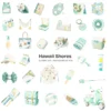 Hawaii Shores Clipart Set – Tropical Beach PNG Illustrations, Coastal Summer Graphics, Island Houses Surfboards Seashells, Digital Download