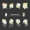 Hawaii Shores Floral Arrangements, Tropical Floral PNG, Hibiscus Bouquet, Hibiscus Art, Summer Floral Decor, Ornaments, Digital Download