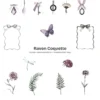 Raven Coquette Floral Arrangements, Gothic Floral PNG, Carnation Bouquet, Carnation Art, Moody Floral Decor, Ornaments, Digital Download