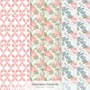 Summer Marina Seamless Patterns, Floral Peony JPEG, Yacht Pattern, Ship Wheel, Anchor, Nautical Repeating Pattern, Digital Scrapbook Paper