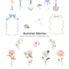 Summer Marina Floral Arrangements, Peony Floral PNG, Peony Bouquet, White Gardenias Art, Nautical Decor, Ornaments, Digital Download