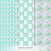 Orchid Paradise Seamless Patterns, Pink Floral JPEG, Summer Resort Pattern, Tropical Spa Wellness Repeating Pattern, Digital Scrapbook Paper