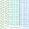 Hawaii Shores Seamless Patterns, Hibiscus Florals JPEG, Tropical Beach Pattern, Seashells Repeating Pattern, Digital Scrapbook Paper