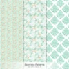 Coastal Glow Seamless Patterns, Summer Floral JPEG, Beach Lanterns Pattern, Seashell Clusters Repeating Pattern, Digital Scrapbook Paper