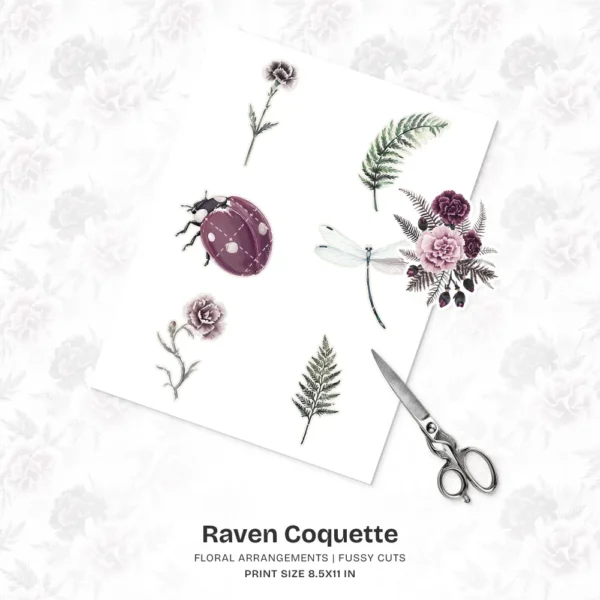 Raven Coquette Floral Arrangements, Gothic Floral PNG, Carnation Bouquet, Carnation Art, Moody Floral Decor, Ornaments, Digital Download
