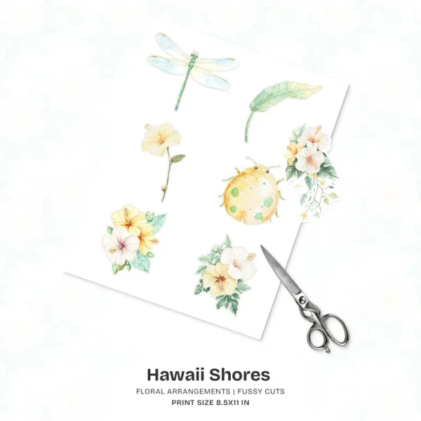 Hawaii Shores Floral Arrangements, Tropical Floral PNG, Hibiscus Bouquet, Hibiscus Art, Summer Floral Decor, Ornaments, Digital Download