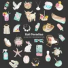 Bali Paradise Clipart Set – Tropical Beach PNG Illustrations, Summer Vacation Graphics, Coastal Clipart, Palm Trees Drinks, Digital Download