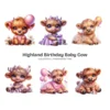 Highland Baby Cow Birthday PNG Clipart Collection - 50 PNG, Cute Farm Graphics, Party Decoration Printables, Commercial use,Digital download