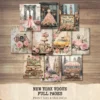 New York Vogue Junk Journal Pages & Papers – Chic New York Travel, Fashion, Modern Travel Printable, Scrapbook, Floral, Digital Download