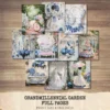 Grandmillennial Garden Junk Journal Pages & Papers – Hydrangeas Flower, Floral Garden Printable, Botanical Scrapbook, Digital Download