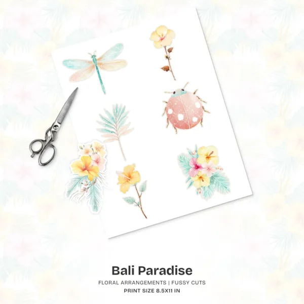 Bali Paradise Floral Arrangements, Tropical Floral PNG, Hibiscus Bouquet, Hibiscus Floral Art, Tropical Decor, Ornaments, Digital Download