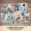 Grandmillennial Garden Junk Journal Pages & Papers – Hydrangeas Flower, Floral Garden Printable, Botanical Scrapbook, Digital Download
