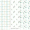 Coastal Glow Seamless Patterns, Summer Floral JPEG, Beach Lanterns Pattern, Seashell Clusters Repeating Pattern, Digital Scrapbook Paper