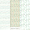Coastal Glow Seamless Patterns, Summer Floral JPEG, Beach Lanterns Pattern, Seashell Clusters Repeating Pattern, Digital Scrapbook Paper