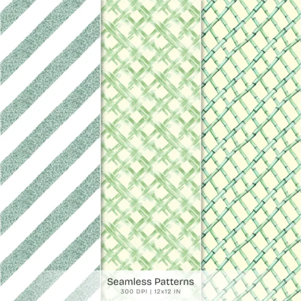 Hawaii Shores Seamless Patterns, Hibiscus Florals JPEG, Tropical Beach Pattern, Seashells Repeating Pattern, Digital Scrapbook Paper