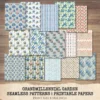 Grandmillennial Garden Junk Journal Pages & Papers – Hydrangeas Flower, Floral Garden Printable, Botanical Scrapbook, Digital Download