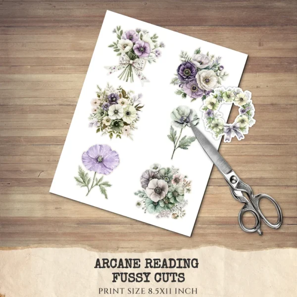 Arcane Reading Floral Arrangements, Poppy Floral PNG, Poppy Bouquet, Springtime Art, Forest, Reading Decor, Ornaments, Digital Download