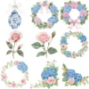 Grandmillennial Garden Floral Arrangements, Blue Floral PNG, Hydrangeas Bouquet, Springtime Art, Floral Decor, Ornaments, Digital Download