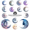 Pastel Mystical Moon PNG Clipart Collection - 38 PNG, Celestial Moon Graphics, Night Sky Printables, Commercial use, Digital download