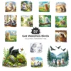 Cat Watches Birds PNG Clipart Collection - 57 PNG, Adorable Cat Graphics, Animal Lover Printables, Commercial use, Digital download