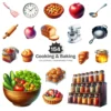 Cooking & Baking PNG Clipart Collection - 154 PNG, Mom’s Kitchen Graphics, Kitchen Ingredients Printables, Commercial use, Digital download