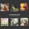 Cat Watches Birds PNG Clipart Collection - 57 PNG, Adorable Cat Graphics, Animal Lover Printables, Commercial use, Digital download