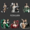 Art Deco Ladies PNG Clipart Collection - 57 PNG, Glamorous Attire Graphics, 1920s Fashion Printables, Commercial use, Digital download