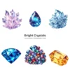 Bright Crystals PNG Clipart Collection - 72 PNG, Vibrant Gemstone Graphics, Glowing Crystals Printables, Commercial use, Digital download