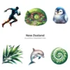 New Zealand PNG Clipart Collection - 56 PNG, Scenic Landscape Graphics, Majestic Mountains Printables, Commercial use, Digital download