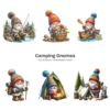 Camping Gnome PNG Clipart Collection - 54 PNG, Outdoor Adventure Graphics, Whimsical Phases Printables, Commercial use, Digital download