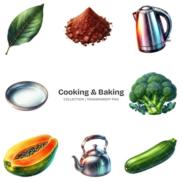 Cooking & Baking PNG Clipart Collection - 154 PNG, Mom’s Kitchen Graphics, Kitchen Ingredients Printables, Commercial use, Digital download