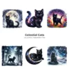 Celestial Cats PNG Clipart Collection - 71 PNG, Mystical Kitten Graphics, Enchanting, Astrology Printables, Commercial use, Digital download