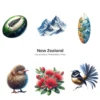 New Zealand PNG Clipart Collection - 56 PNG, Scenic Landscape Graphics, Majestic Mountains Printables, Commercial use, Digital download